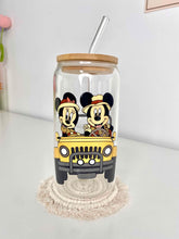 Load image into Gallery viewer, Minnie Mouse Glass Can 16+OZ | Safari Mickey Mouse Glass