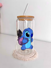 Load image into Gallery viewer, Stitch Glass Can 16+OZ | Sunflower Stitch | Toothless Stitch | Pineapple Stitch