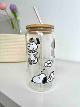 Load image into Gallery viewer, Snoopy Glass Can 16+OZ
