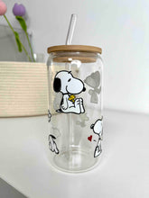 Load image into Gallery viewer, Snoopy Glass Can 16+OZ