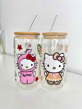 Load image into Gallery viewer, Christmas Hello Kitty Glass Can 16+OZ | Gingerbread | Grinch