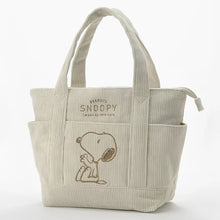 Load image into Gallery viewer, Peanuts Snoopy Corduroy Tote Bag - I Woke Up This Cute