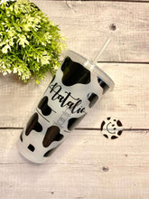 Load image into Gallery viewer, Sunflower Cow Bundle | Cow Print Starbucks | Glass
