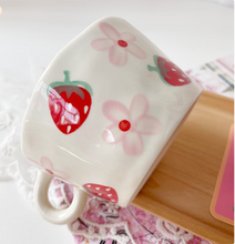 Load image into Gallery viewer, Cute Strawberry Mug | Handmade Ceramic Mug