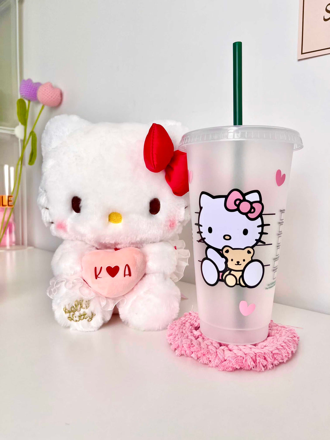 Personalized Hello Kitty Bundle | Starbucks Cup | Keyring