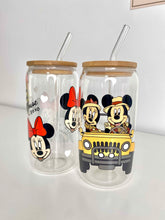 Load image into Gallery viewer, Minnie Mouse Glass Can 16+OZ | Safari Mickey Mouse Glass
