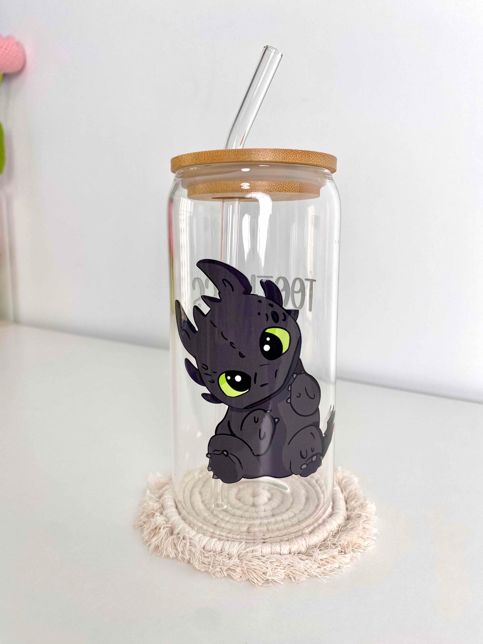 Toothless Glass Can 16+OZ | Toothless and Stitch – SugarMilkAngel