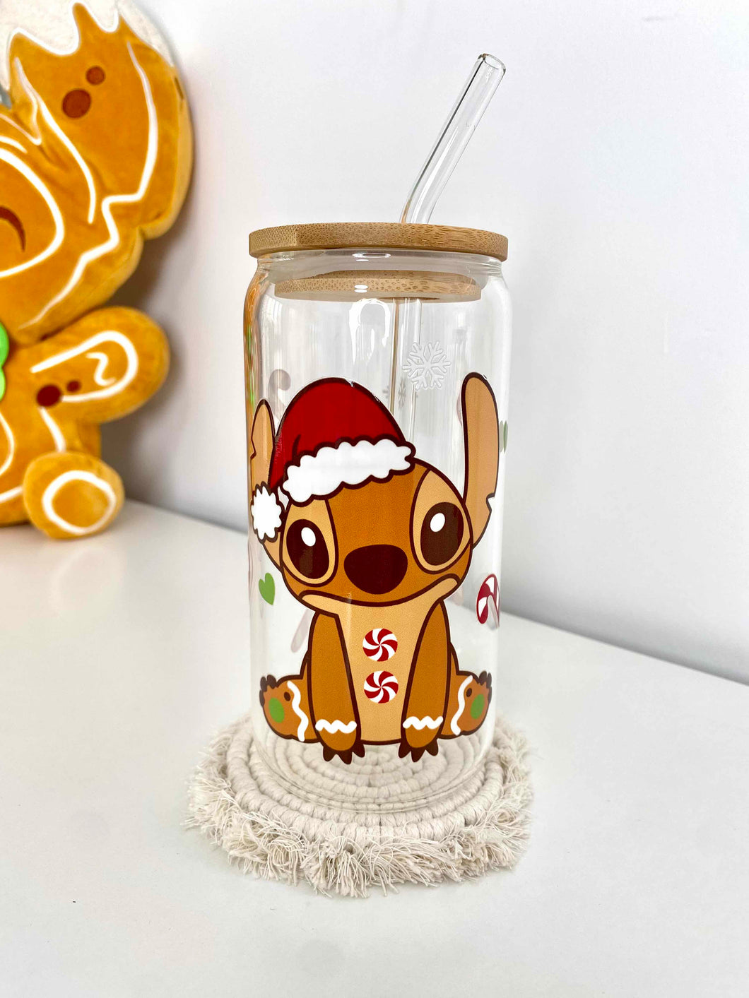 Gingerbread Stitch Bundle| Plush + Cup | Christmas