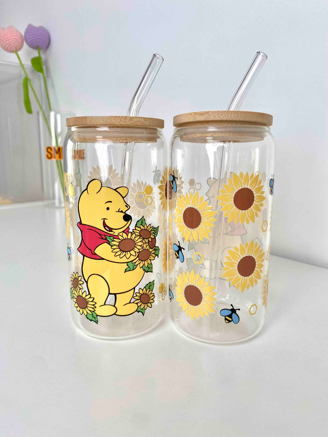 Winnie the Pooh Glass Can 16+OZ | Winnie and Friends Glass