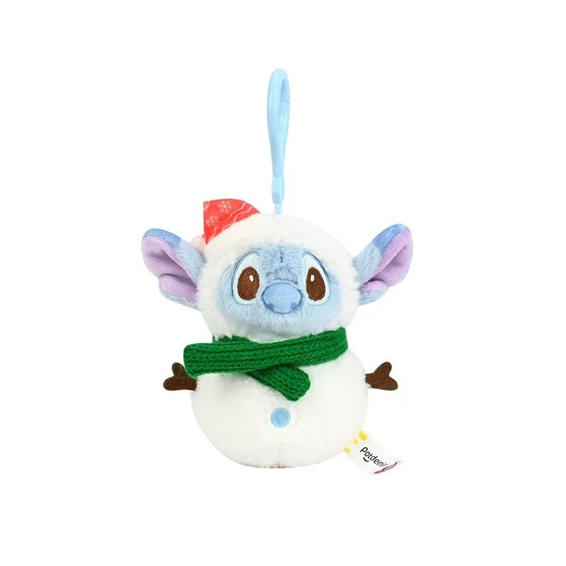 Snowman Stitch Keyring Plushie | Gingerbread Winnie the Pooh | Christmas