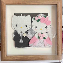 Load image into Gallery viewer, Handmade Hello Kitty Dear Daniel Photo Frame | Bride and Groom | Wedding gift
