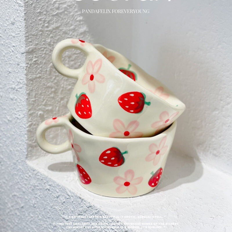 Cute Strawberry Mug | Handmade Ceramic Mug