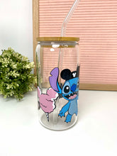 Load image into Gallery viewer, Stitch Glass Can 16+OZ | Color Changing Hidden Messages - SugarMilkAngel
